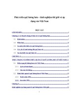 Phát triển quỹ lương hưu – kinh nghiệm thế giới và áp dụng vào việt nam