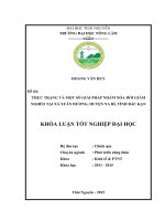Thực trạng và một số giải pháp nhằm xóa đói giảm nghèo tại xã Xuân Dương  huyện Na Rì  tỉnh Bắc Kạn (Khóa luận tốt nghiệp)