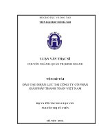 Đào tạo nhân lực tại công ty cổ phần giải pháp thanh toán việt nam 