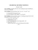 ĐỀ KIỂM TRA THỬ HÌNH 7 CHƯƠNG II