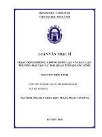 Hoạt động phòng, chống buôn lậu và gian lận thương mại tại cục hải quan tỉnh quảng ninh 