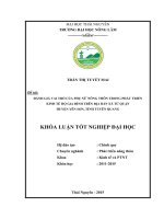 Đánh giá vai trò của phụ nữ nông thôn trong phát triển kinh tế hộ gia đình trên địa bàn xã Tứ Quận  huyện Yên Sơn  tỉnh Tuyên Quang (Khóa luận tốt nghiệp)