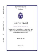 Nghiên cứu tách dòng và biểu hiện gen kháng kháng sinh drrc từ xạ khuẩn streptomyces peucetius 
