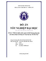 Thiết kế phần mềm quản lý khối lượng giảng dạy cho khoa điện tử thông tin viện đại học mở hà nội 