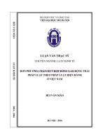 Đơn phương chấm dứt hợp đồng lao động trái pháp luật theo pháp luật hiện hành ở việt nam 