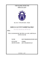 Nâng cao doanh thu nhà hàng ALLANTE   khách sạn SUNWAY hà nội 