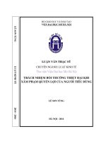 Trách nhiệm bồi thường thiệt hại khi xâm phạm quyền lợi của người tiêu dùng 