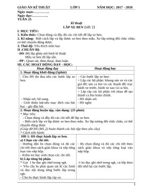 GIÁO ÁN KĨ THUẬT LỚP 5 Tuan 25 - Tài liệu text