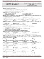 HOT 3 Đề thi thử Vật lý THPT Quốc gia 2018 Sở Bình Dương, Sở Nghệ An và Sở Thái Nguyên (có lời giải chi tiết) Nguồn VẬT LÝ PHỔ THÔNG