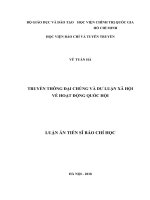 Truyền thông đại chúng và dư luận xã hội về hoạt động Quốc hội