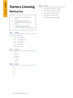 Đáp án đề thi starters 2018 + speaking