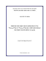 Xác định tiết diện phản ứng fe54(n,p)mn54 dựa trên kích hoạt neutron nguồn đồng vị am be