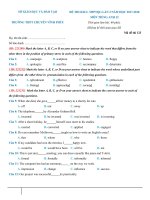 Đề thi thử tiếng anh năm 2018 trường THPT chuyên vĩnh phúc