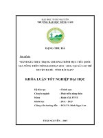 Đánh giá thực trạng chương trình mục tiêu quốc gia nông thôn mới giai đoạn 2011 – 2015, tại xã Cao Trĩ – huyện Ba Bể  tỉnh Bắc Kạn (Khóa luận tốt nghiệp)