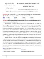 Đề thi thử tiếng anh năm 2018 trường THPT yên lạc – vĩnh phúc