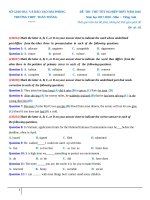 Đề thi thử tiếng anh năm 2018 trường THPT  toàn thắng – hải phòng