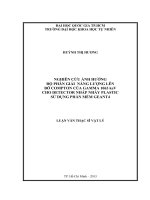 Nghiên cứu ảnh hưởng độ phân giải năng lượng lên bờ compton của gamma 1063 kev cho detector