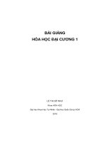 bài giảng hóa đại cương 1