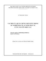 Vai trò của quần chúng nhân dân trong sự nghiệp bảo vệ an ninh trật tự ở tây nguyên hiện nay tt 