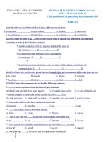 Đề thi thử tiếng anh năm 2018 trường THPT chuyên thái bình