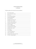 Bài tập tổng hợp câu điều kiện các loại