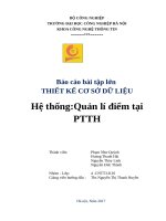 BTL Thiết kế cơ sở dữ liệu  Quản lý điểm Trung học phổ thông