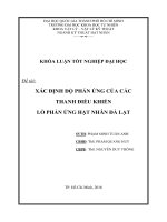 Xác định độ phản ứng của các thanh điều khiển lò phản ứng hạt nhân đà lạt