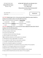 Đề thi thử tiếng anh năm 2018 trường THPT hàn thuyên