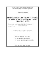 Kĩ thuật tính liều trong việc điều trị bằng đồng vị phóng xạ trong y học hạt nhân