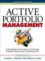 Active portfolio management, grinold  kahn