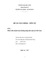 phát triển thanh toán không dùng tiền mặt tại Việt Nam giai đoạn 20142016