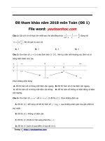 Đề thi thử thpt Quốc gia 2018 có đáp án