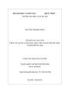 Công tác quản lý hộ tịch, thực tiễn tại huyện sóc sơn   thành phố hà nội  