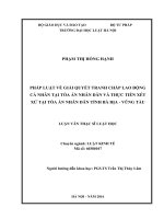 Pháp luật về giải quyết tranh chấp lao động cá nhân tại tòa án nhân dân và thực tiễn xét xử tại tòa án nhân dân tỉnh bà rịa   vũng tàu  