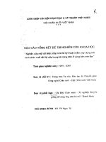 Báo cáo tổng kết đề tài nghiên cứu khoa học  nghiên cứu một số biện pháp kinh tế   kỹ thuật nhằm xây dựng mô hình chăn nuôi dê thịt sữa trong hộ nông dân ở vùng bán sơn địa 