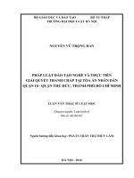 Pháp luật đào tạo nghề và thực tiễn giải quyết tranh chấp tại tòa án nhân dân quận 10, quận thủ đức   thành phố hồ chí minh  