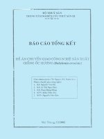 Báo cáo tổng kết đề án chuyển giao công nghệ sản xuất giống ốc hương 