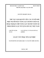Thủ tục giải quyết yêu cầu tuyên bố một người mất năng lực hành vi dân sự hoặc bị hạn chế năng lực hành vi dân sự theo pháp luật tố tụng dân sự việt nam  