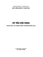 Kỷ yếu hội thảo khoa học thường niên Học viện Quản lý giáo dục 2016