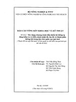 Báo cáo tổng kết khoa học và kỹ thuật xây dựng chương trình điều khiển hệ thống tự động kiểm tra và điều chỉnh nhiệt độ, ẩm độ và thành phần không khí trong kho bảo quản rau quả tươi 