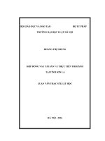 Hợp đồng vay tài sản và thực tiễn thi hành tại tỉnh sơn la  