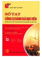 Sổ tay công cụ đánh giá học viên  dùng cho các khóa đào tạo nghiệp vụ xét xử  học viện tư pháp 