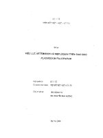 Hiệu lực artemisinin và mefloquin trên giao bào plasmodium falciparum 