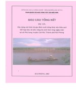 BÁO CÁO TỔNG kết dự án xây DỰNG mô HÌNH hộ GIA ĐÌNH NUÔI TRỒNG THỦY SẢN HIỆU QUẢ kết hợp BẢO vệ bền VỮNG hệ SINH THÁI RỪNG NGẬP mặn   HẢI PHÒNG 