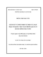 Giám sát và phản biện xã hội của mặt trận tổ quốc việt nam trong quản lý hành chính nhà nước  