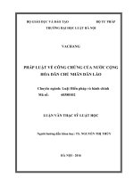 Pháp luật về công chứng của nước cộng hòa dân chủ nhân dân lào  