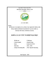 Đánh giá tác động của công tác khuyến nông tới hoạt động sinh kế người dân tại xã Chế Là  huyện Xín Mần  tỉnh Hà Giang (Khóa luận tốt nghiệp)
