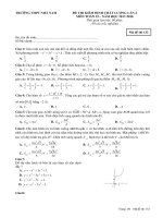 Đề kiểm định chất lượng Toán 12 năm 2017 – 2018 trường Nhã Nam – Bắc Giang lần 2