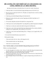 ĐỀ CƯƠNG THIẾT KẾ VẬN HÀNH  FULL