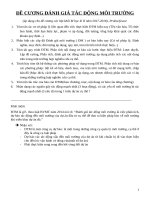 ĐỀ CƯƠNG ĐÁNH GIÁ TÁC ĐỘNG MÔI TRƯỜNG  FULL HUNRE